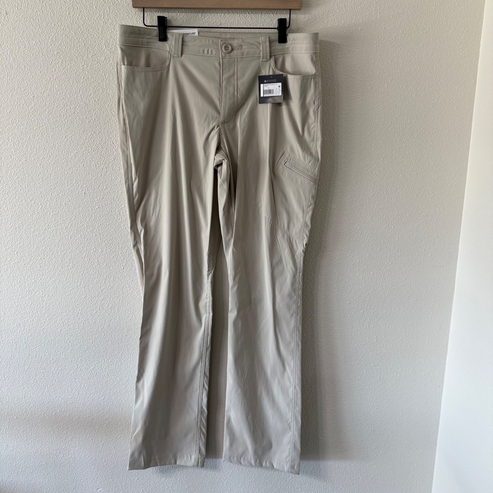 Eddie Bauer Rainier Straight leg Mid Rise Active Casual Utility Beige Pant Sz 10